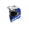 CASCO ACERBIS LINEAR BLANCO/AZUL BRILLO.