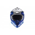 CASCO ACERBIS LINEAR BLANCO/AZUL BRILLO.
