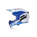 CASCO ACERBIS LINEAR BLANCO/AZUL BRILLO.