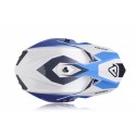 CASCO ACERBIS LINEAR BLANCO/AZUL BRILLO.