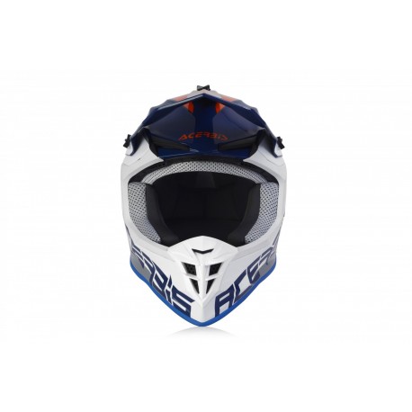 CASCO ACERBIS LINEAR AZUL/BLANCO BRILLO.