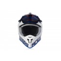 CASCO ACERBIS LINEAR AZUL/BLANCO BRILLO.