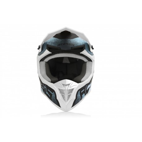 CASCO ACERBIS LINEAR AZUL CLARO/BLANCO MATE.