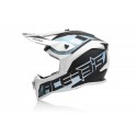 CASCO ACERBIS LINEAR AZUL CLARO/BLANCO MATE.
