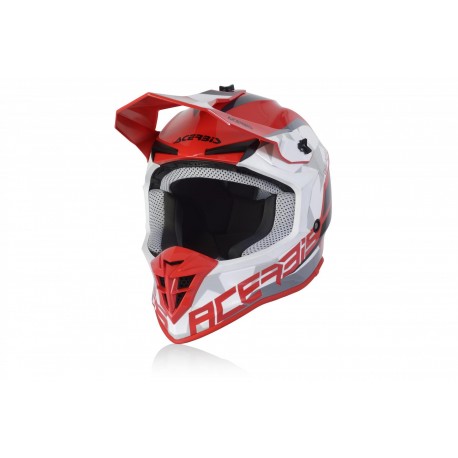 CASCO ACERBIS LINEAR ROJO/BLANCO BRILLO.