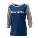 Sudadera Mujer Husqvarna Authentic Longsleeve Azul.