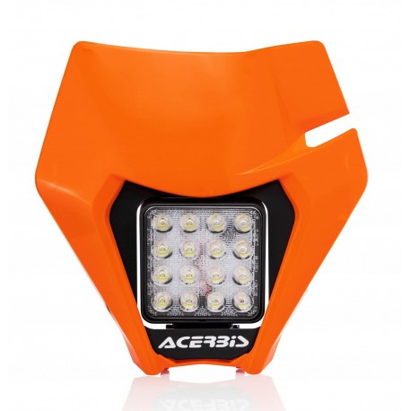 Placa + Faro Acerbis Ktm Exc/Exc-f 17-19 Naranja.