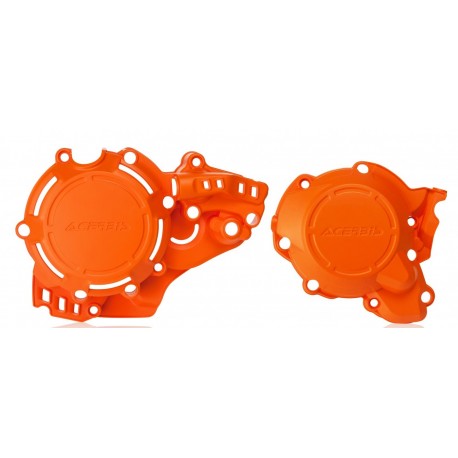 PROTECTOR TAPA EMBRAGUE+ENCENDIDO ACERBIS KTM EXC 250/300 I 18-19 NARANJA.