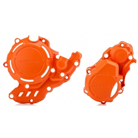 PROTECTOR TAPA EMBRAGUE+ENCENDIDO ACERBIS KTM EXC-F 250/350 17-22 NARANJA.