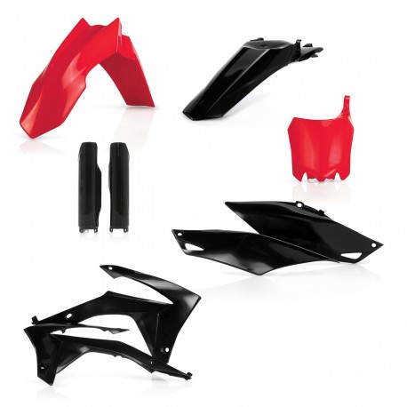 Kit Completo Plásticos Acerbis Honda Crf 250 r 14-17 Negro/Rojo.