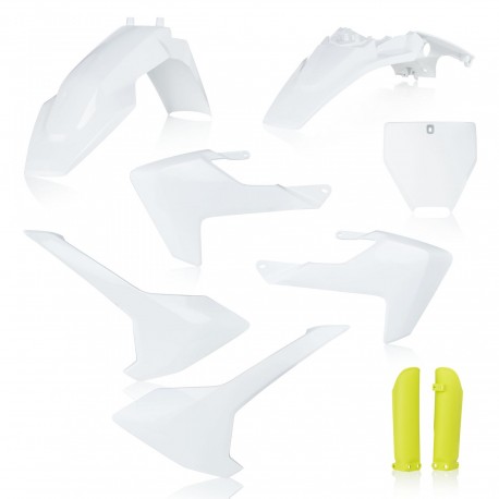 Kit Completo Plásticos Acerbis Husqvarna Tc 65 17-22 Blanco/Amarillo.