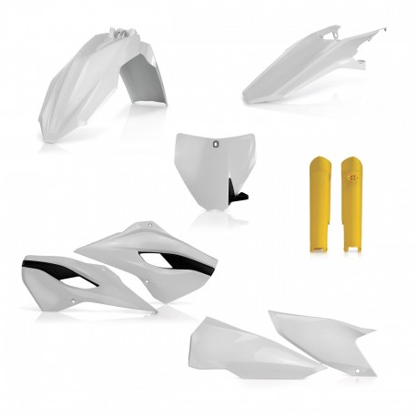 Kit Completo Plásticos Acerbis Husqvarna Tc/Fc 2014 Blanco/Amarillo.