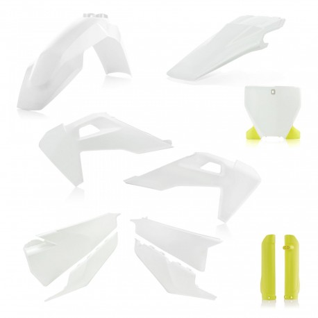 Kit Completo Plásticos Acerbis Husqvarna Tc/Fc 19-22 Blanco/Amarillo.