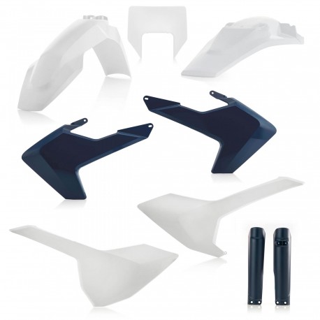 Kit Completo Plásticos Acerbis Husqvarna Te/Fe 17-19 Blanco/Azul.