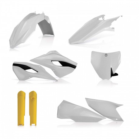 Kit Completo Plásticos Acerbis Husqvarna Te/Fe 2014 Blanco/Amarillo.