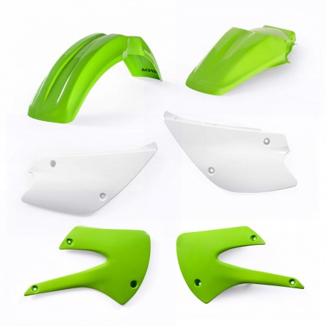 Kit Plásticos Acerbis Kawasaki Kx 85 98-13 Verde/Blanco.