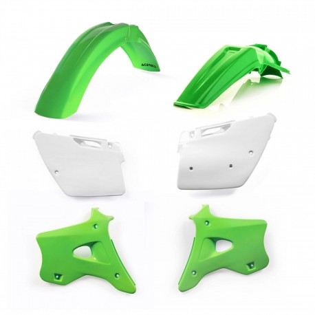 Kit Plásticos Acerbis Kawasaki Kx 125/250 94-98 Verde/Blanco.