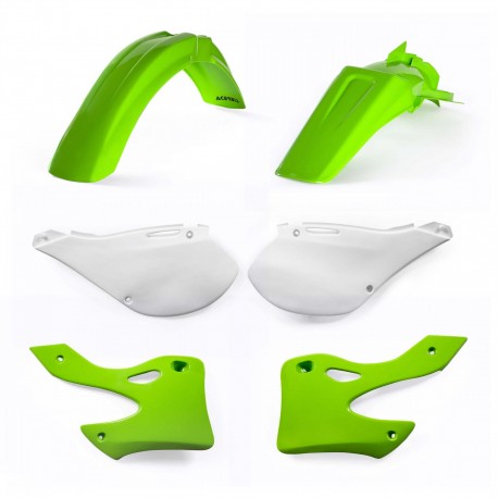 Kit Plásticos Acerbis Kawasaki Kx 125/250 99-02 Verde/Blanco.