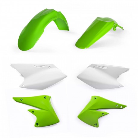 Kit Plásticos Acerbis Kawasaki Kxf 250 04-05 Verde/Blanco.