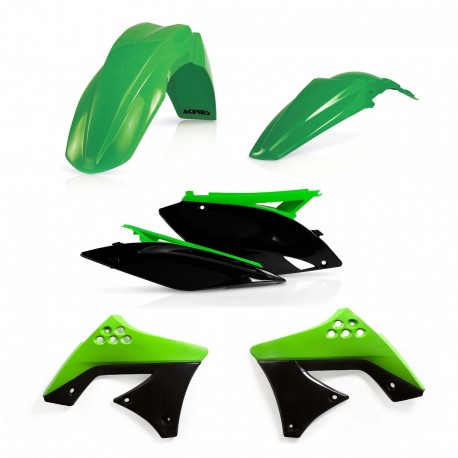 Kit Plásticos Acerbis Kawasaki Kxf 250 09-12 Verde/Negro.