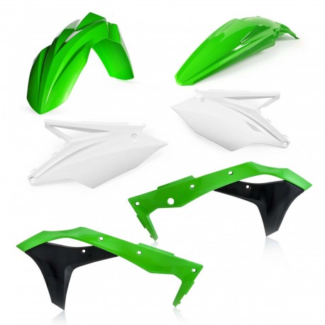 Kit Plásticos Acerbis Kawasaki Kxf 250 18-20 Verde/Blanco.