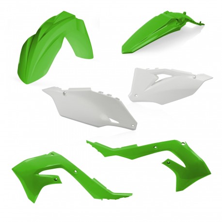 Kit Plásticos Acerbis Kawasaki Kxf 250 21-22 Verde/Blanco.