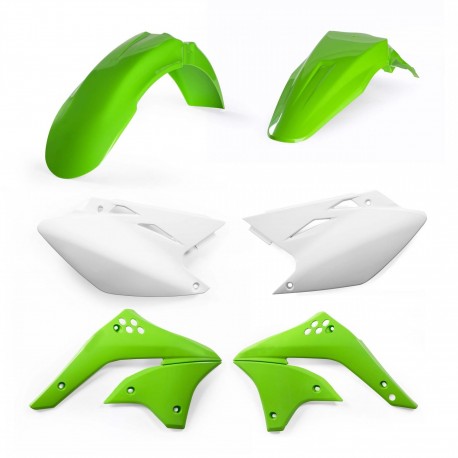 Kit Plásticos Acerbis Kawasaki Kxf 450 06-08 Verde/Blanco.