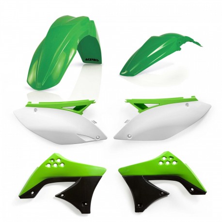 Kit Plásticos Acerbis Kawasaki Kxf 450 09-11 Verde/Blanco.