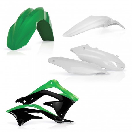 Kit Plásticos Acerbis Kawasaki Kxf 450 13-15 Verde/Blanco.