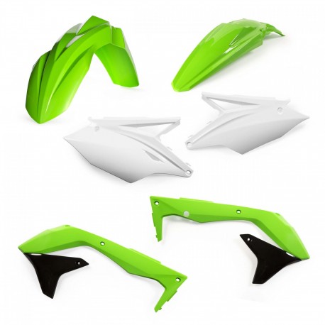 Kit Plásticos Acerbis Kawasaki Kxf 450 16-17 Verde/Blanco.