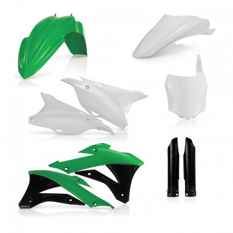 Kit Completo Plásticos Acerbis Kawasaki Kx 85 14-21 Verde/Blanco.