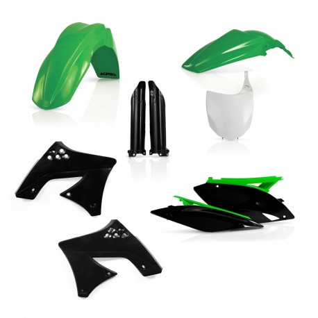 Kit Completo Plásticos Acerbis Kawasaki Kxf 250 09-12 Verde/Blanco.