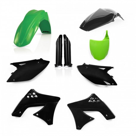 Kit Completo Plásticos Acerbis Kawasaki Kxf 250 09-12 Verde/Negro.