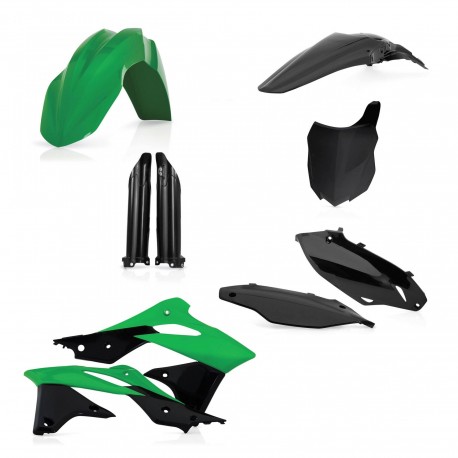 Kit Completo Plásticos Acerbis Kawasaki Kxf 250 13-16 Verde/Negro.