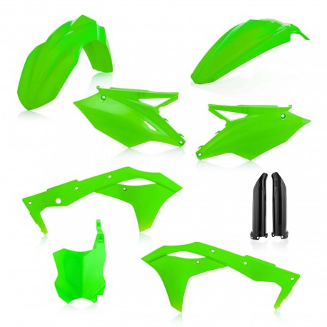 Kit Completo Plásticos Acerbis Kawasaki Kxf 250 2017 Verde/Negro.