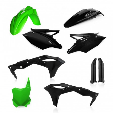 Kit Completo Plásticos Acerbis Kawasaki Kxf 250 18-20 Negro/Verde.