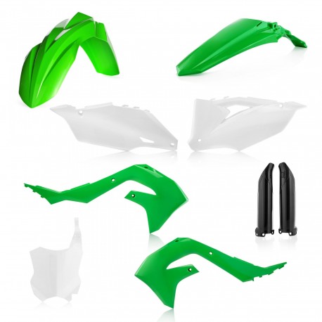 Kit Completo Plásticos Acerbis Kawasaki Kxf 250 21-22 Verde/Blanco.