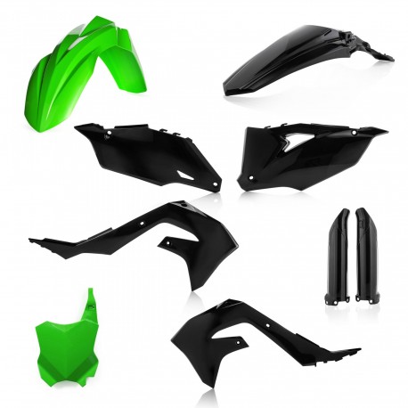 Kit Completo Plásticos Acerbis Kawasaki Kxf 250 21-22 Negro/Verde.