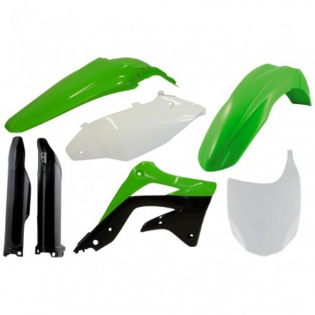 Kit Completo Plásticos Acerbis Kawasaki Kxf 450 2012 Verde/Blanco.