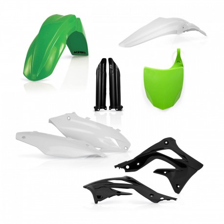 Kit Completo Plásticos Acerbis Kawasaki Kxf 450 2012 Verde/Negro.