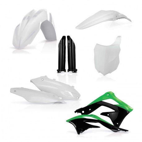 Kit Completo Plásticos Acerbis Kawasaki Kxf 450 13-15 Verde/Blanco.