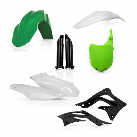 Kit Completo Plásticos Acerbis Kawasaki Kxf 450 13-15 Verde/Negro.