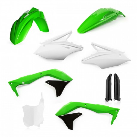 Kit Completo Plásticos Acerbis Kawasaki Kxf 450 16-17 Verde/Blanco.