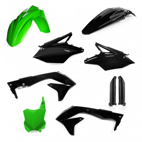 Kit Completo Plásticos Acerbis Kawasaki Kxf 450 16-17 Negro/Verde.