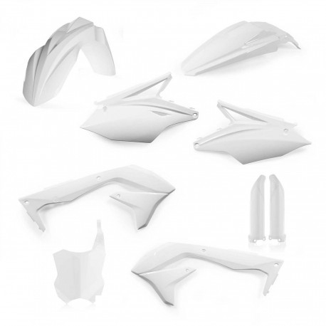 Kit Completo Plásticos Acerbis Kawasaki Kxf 450 2018 Blanco.