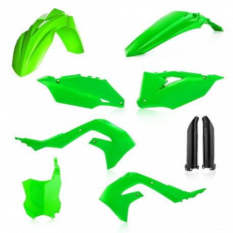 Kit Completo Plásticos Acerbis Kawasaki Kxf 450 19-22 Verde/Negro.