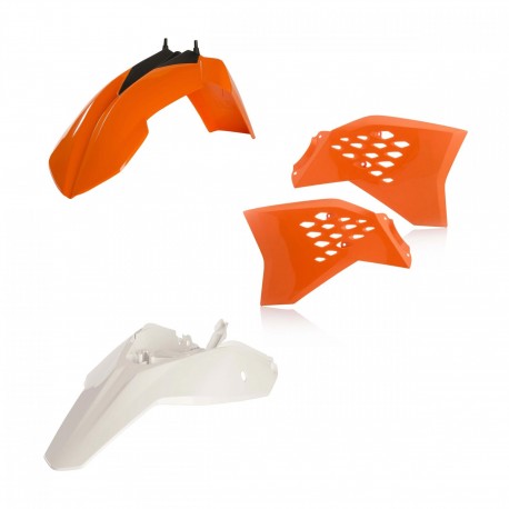 Kit Plásticos Acerbis Ktm Sx 65 09-11 Naranja/Blanco.