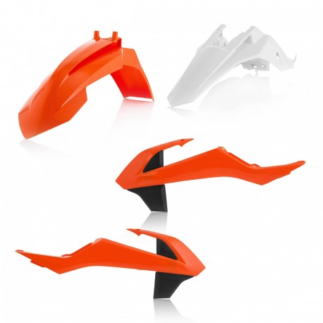 Kit Plásticos Acerbis Ktm Sx 65 16-22 Naranja/Blanco.