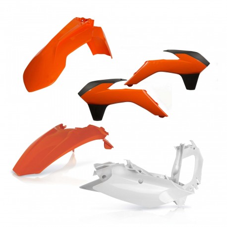 Kit Plásticos Acerbis Ktm Sx/Sxf 13-15 Naranja/Blanco.