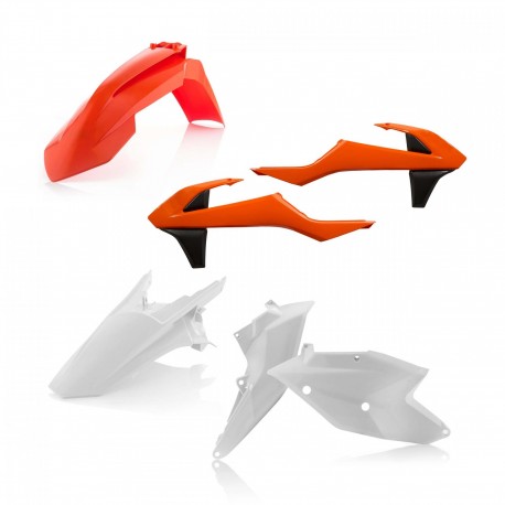 Kit Plásticos Acerbis Ktm Sx/Sxf 16-18 Naranja/Blanco.